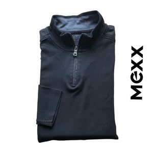 MEXX Quarter Zip Military Style Long Sleeve Shirt with‎ Epaulettes - Size…